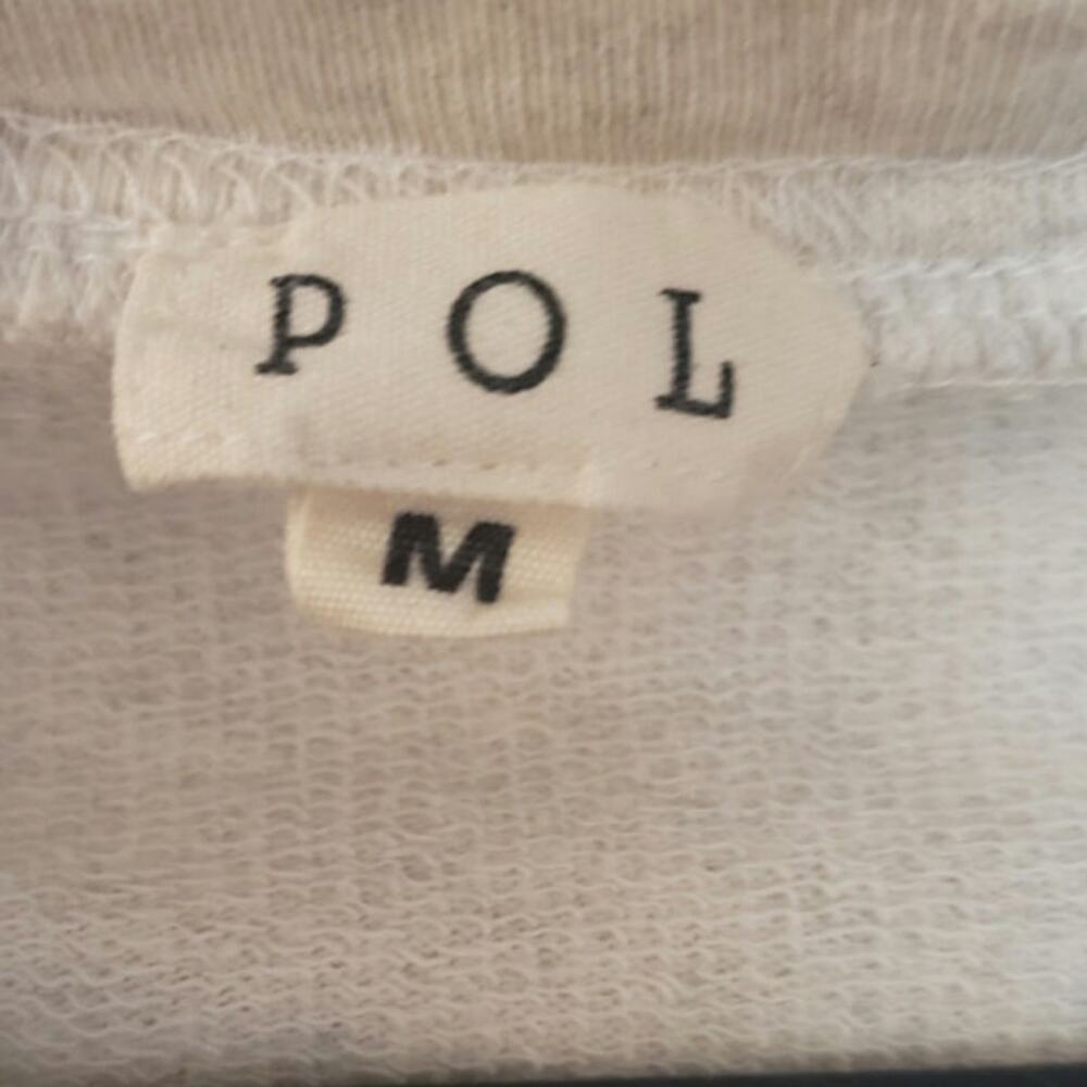 P.O.L Distressed Thrashed Sweatshirt Black Back Ties Preloved - Picture 2 of 3